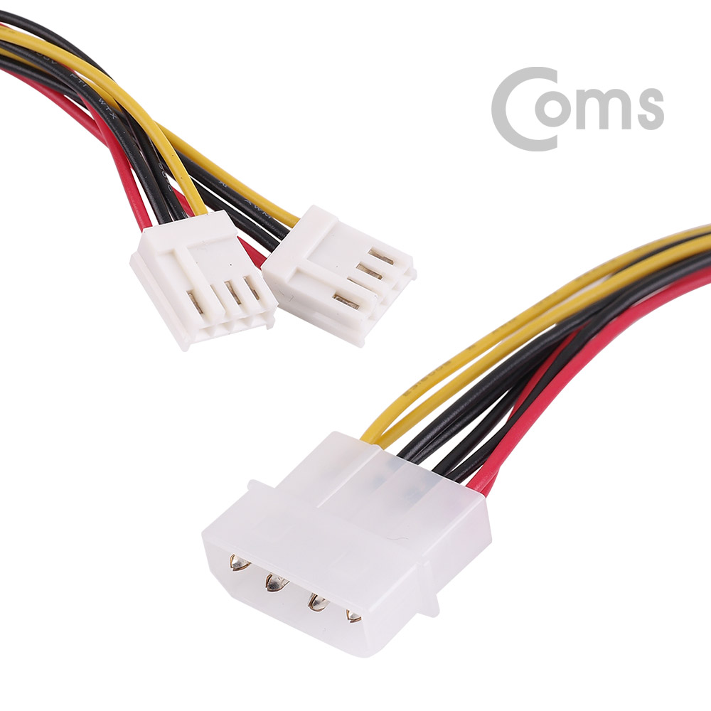 Coms 전원(12V) 젠더 Y형 (IDE 4P to FDDx2) 전원공급용 20cm