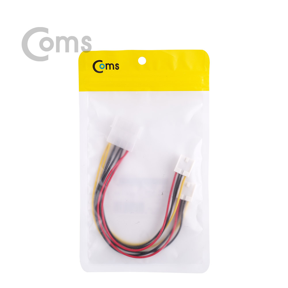 Coms 전원(12V) 젠더 Y형 (IDE 4P to FDDx2) 전원공급용 20cm
