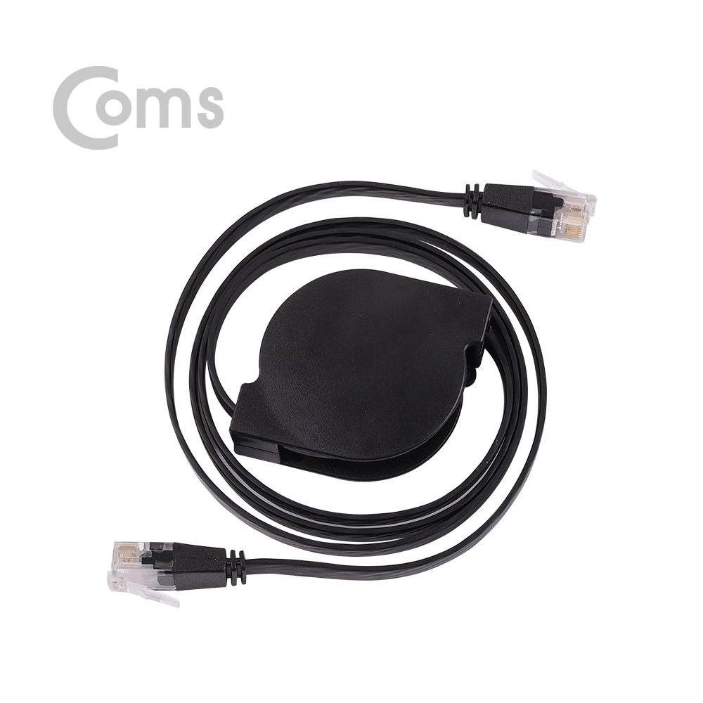 Coms 랜케이블(자동감김/다이렉트/Cat6) 1M Direct/1Gbps/Retractable/Lan