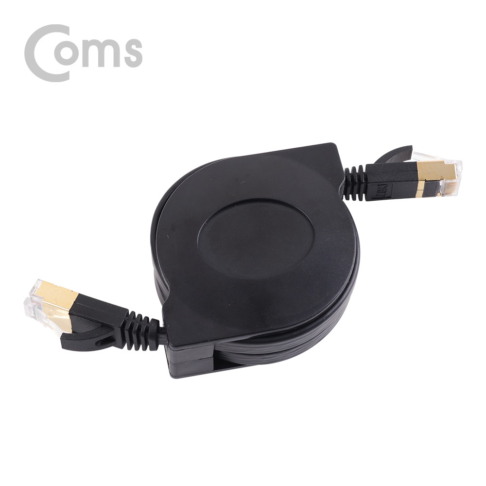 Coms 랜케이블(자동감김/다이렉트/Cat7) 1.4M - 10Gbps/SSTP/Lan