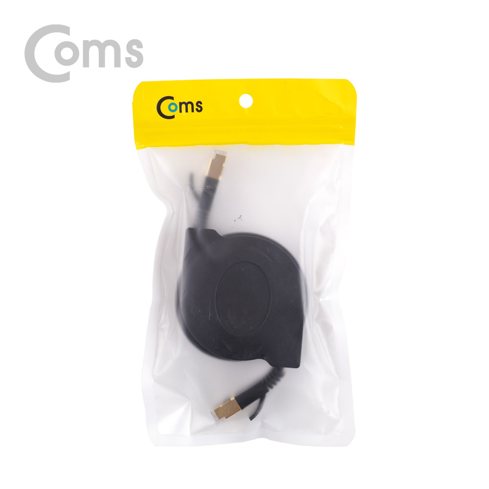 Coms 랜케이블(자동감김/다이렉트/Cat7) 1.4M - 10Gbps/SSTP/Lan
