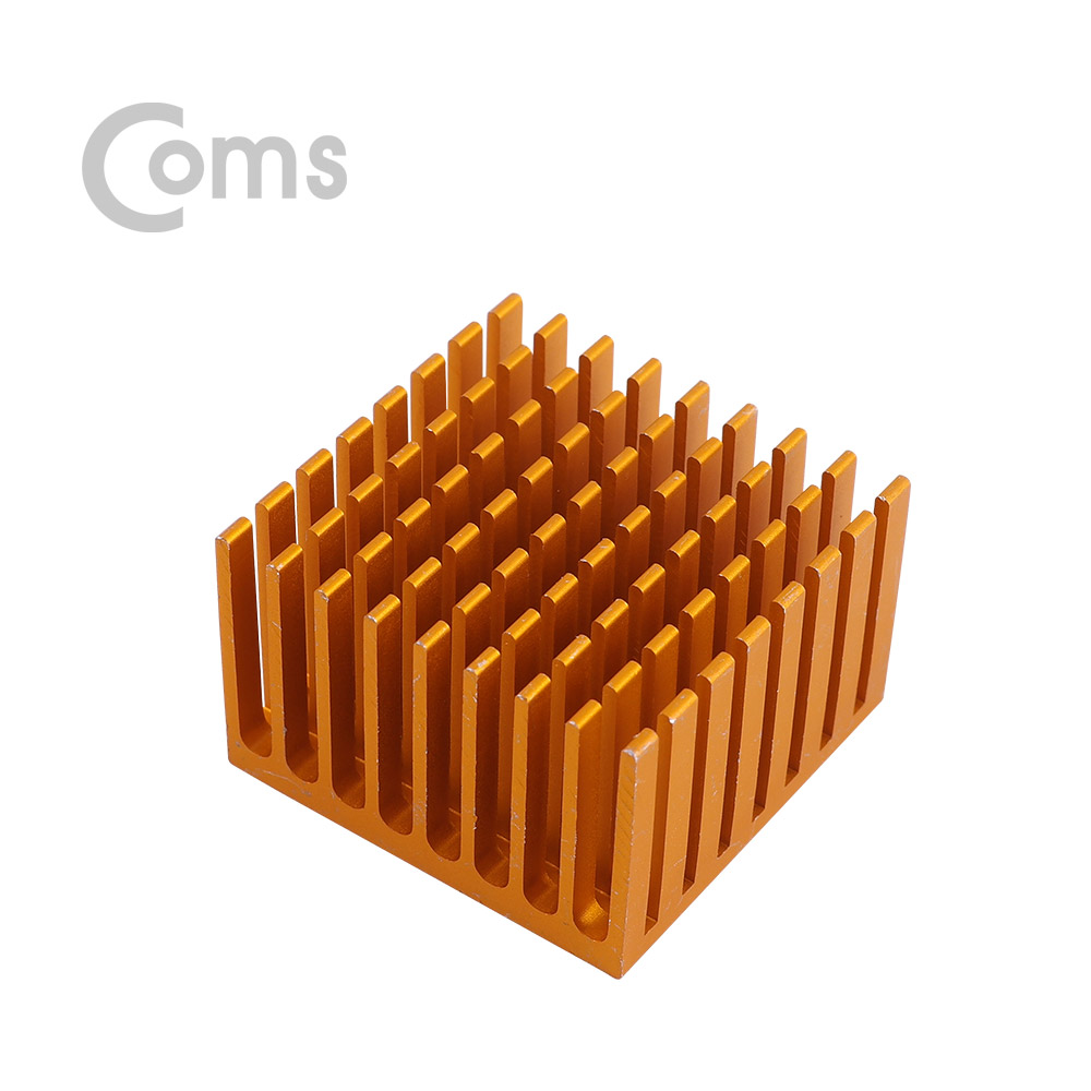 Coms 쿨러 방열판/알루미늄 37x38x24 mm, Gold