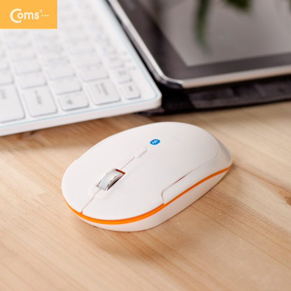 Coms 블루투스 마우스 BM-698 (1000/1200/1600 DPI 선택가능),화이트
