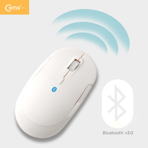 Coms 블루투스 마우스 BM-698 (1000/1200/1600 DPI 선택가능),화이트