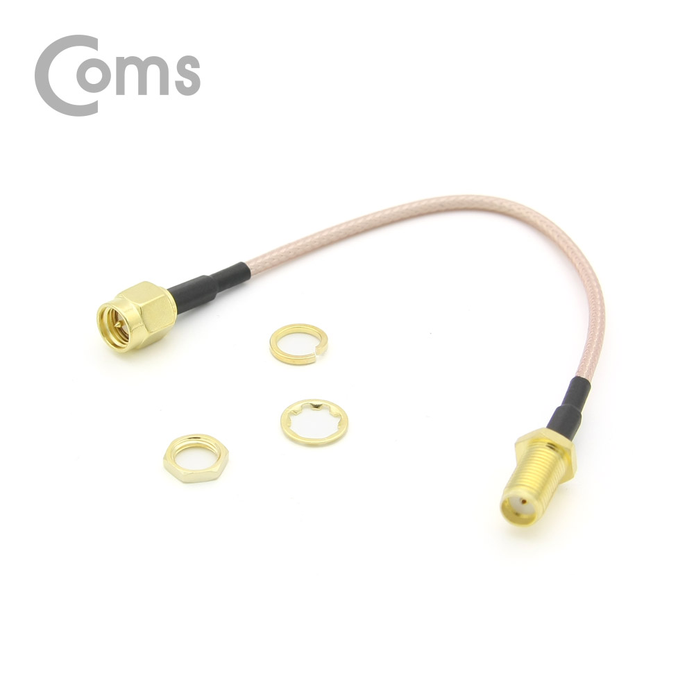 Coms SMA 케이블젠더 SMA Plug M/SMA Jack F 15cm