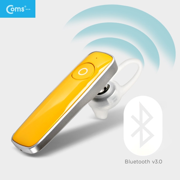 Coms 블루투스 이어셋, 모노/통화전용 Yellow