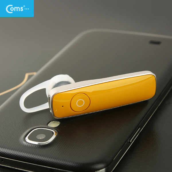 Coms 블루투스 이어셋, 모노/통화전용 Yellow