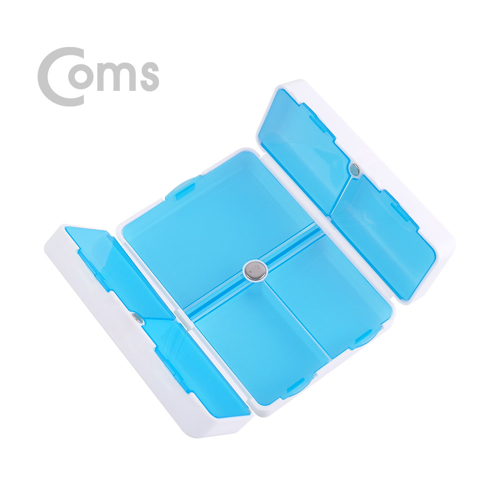 Coms 다용도 PVC 수납함, 7분배/폴더형/ 알약