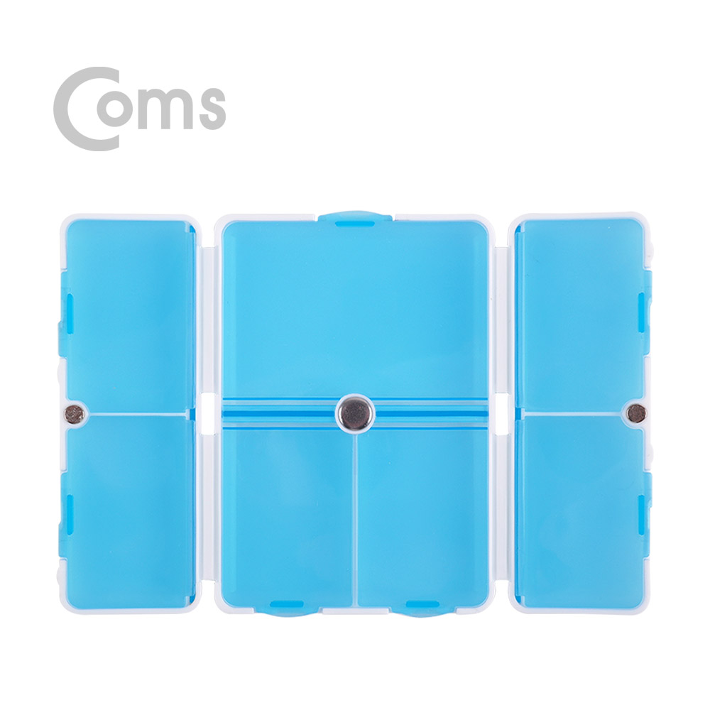 Coms 다용도 PVC 수납함, 7분배/폴더형/ 알약