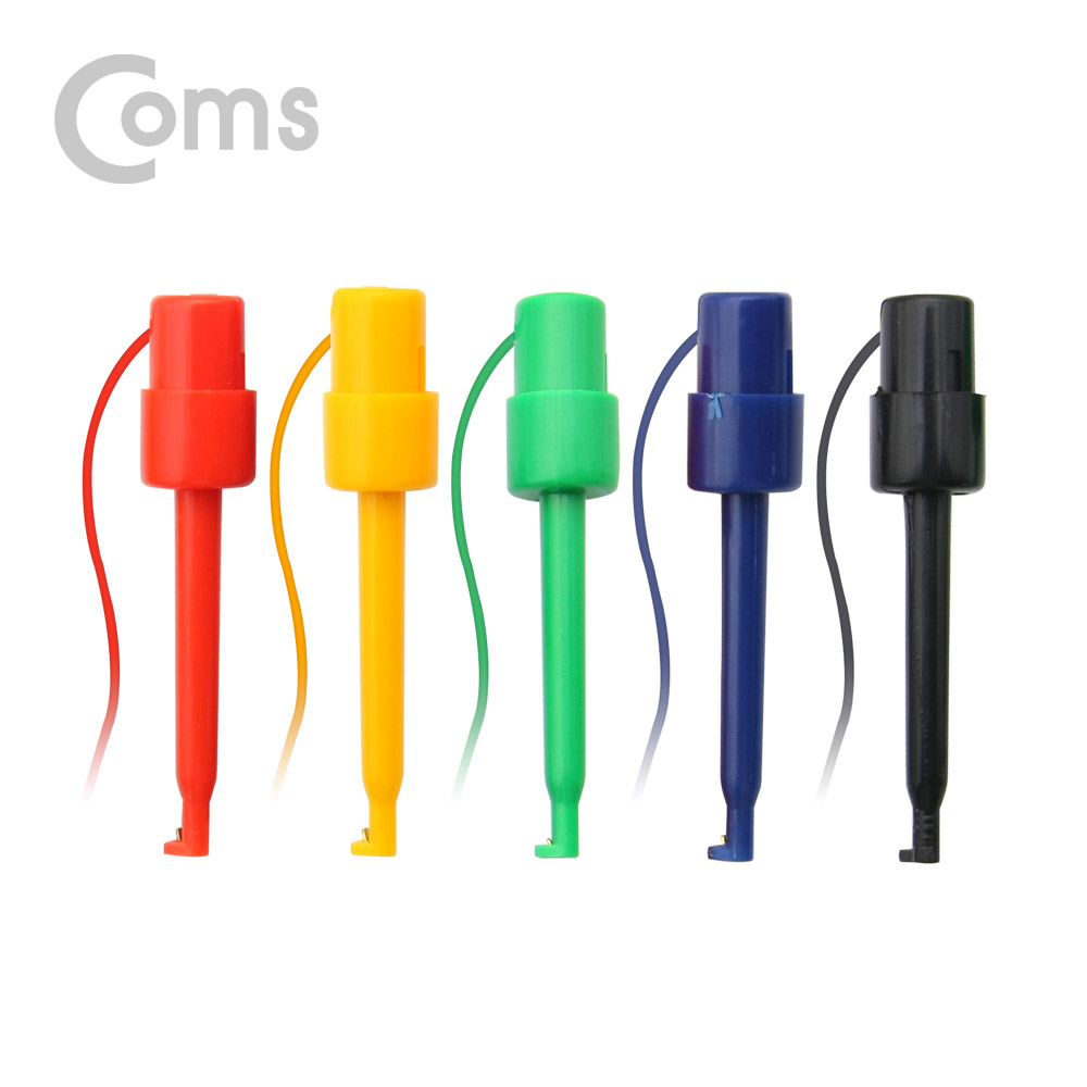 Coms IC 후크/훅 클립 리드케이블 - 테스트용 / 5 Color / 중형