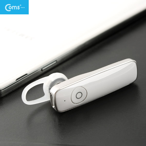 Coms 블루투스 이어셋, 모노/통화전용 White