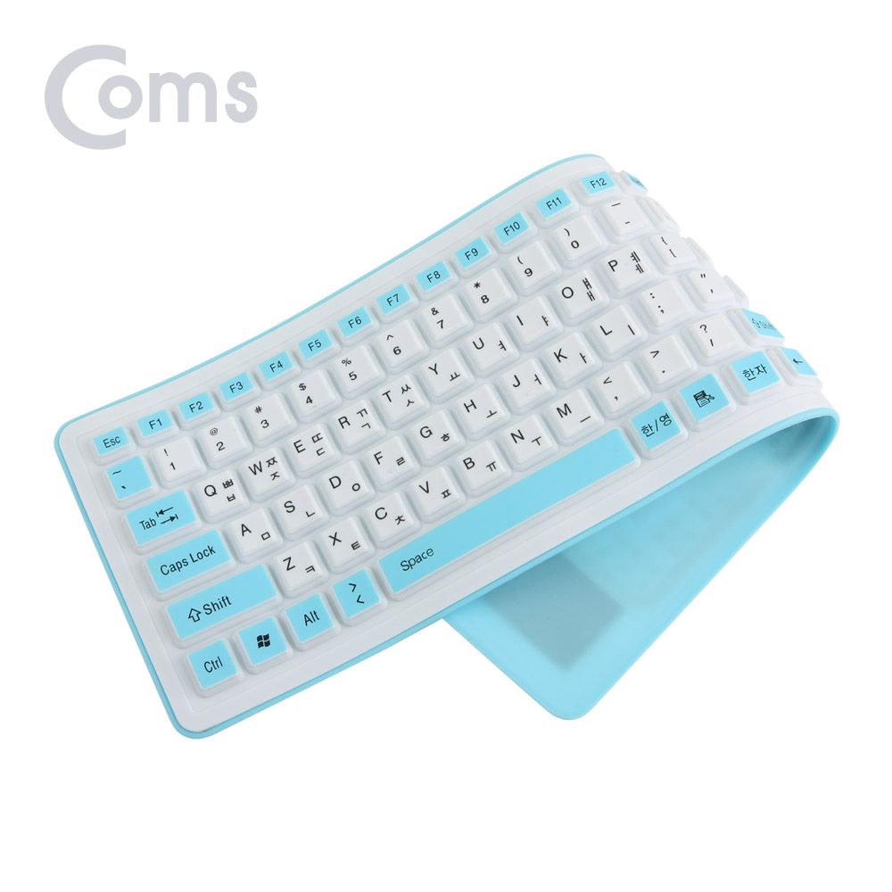 Coms 실리콘 롤 키보드 (USB 인터페이스/103키/방수기능) White