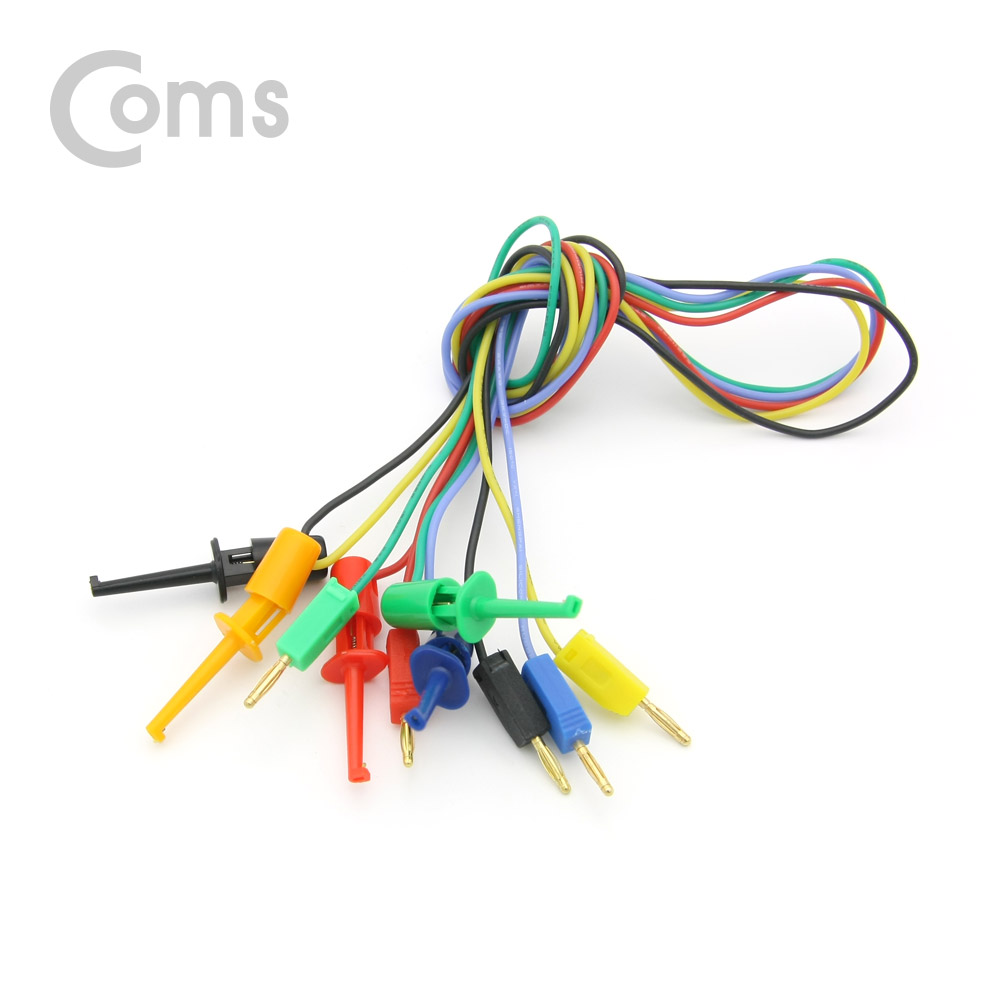 Coms IC 후크/바나나 플러그 리드케이블(테스트용) 5 Color, 소형