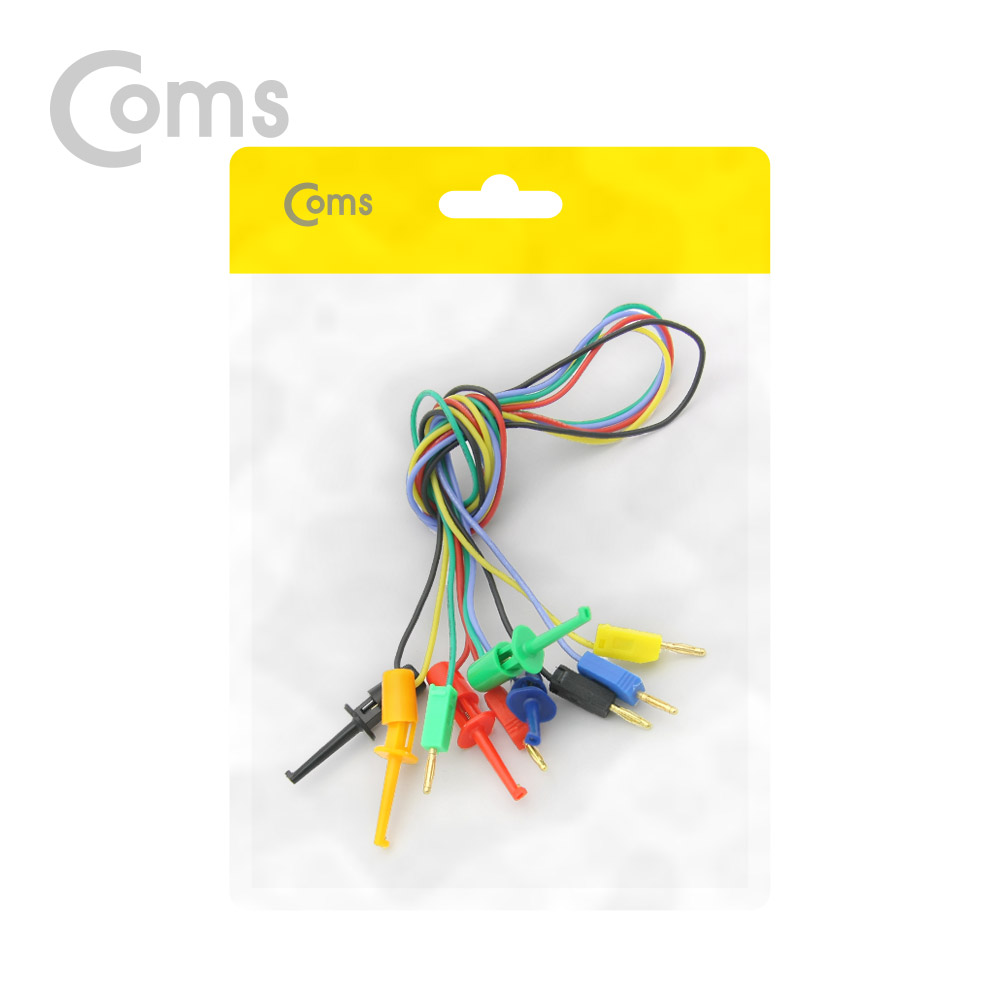 Coms IC 후크/바나나 플러그 리드케이블(테스트용) 5 Color, 소형