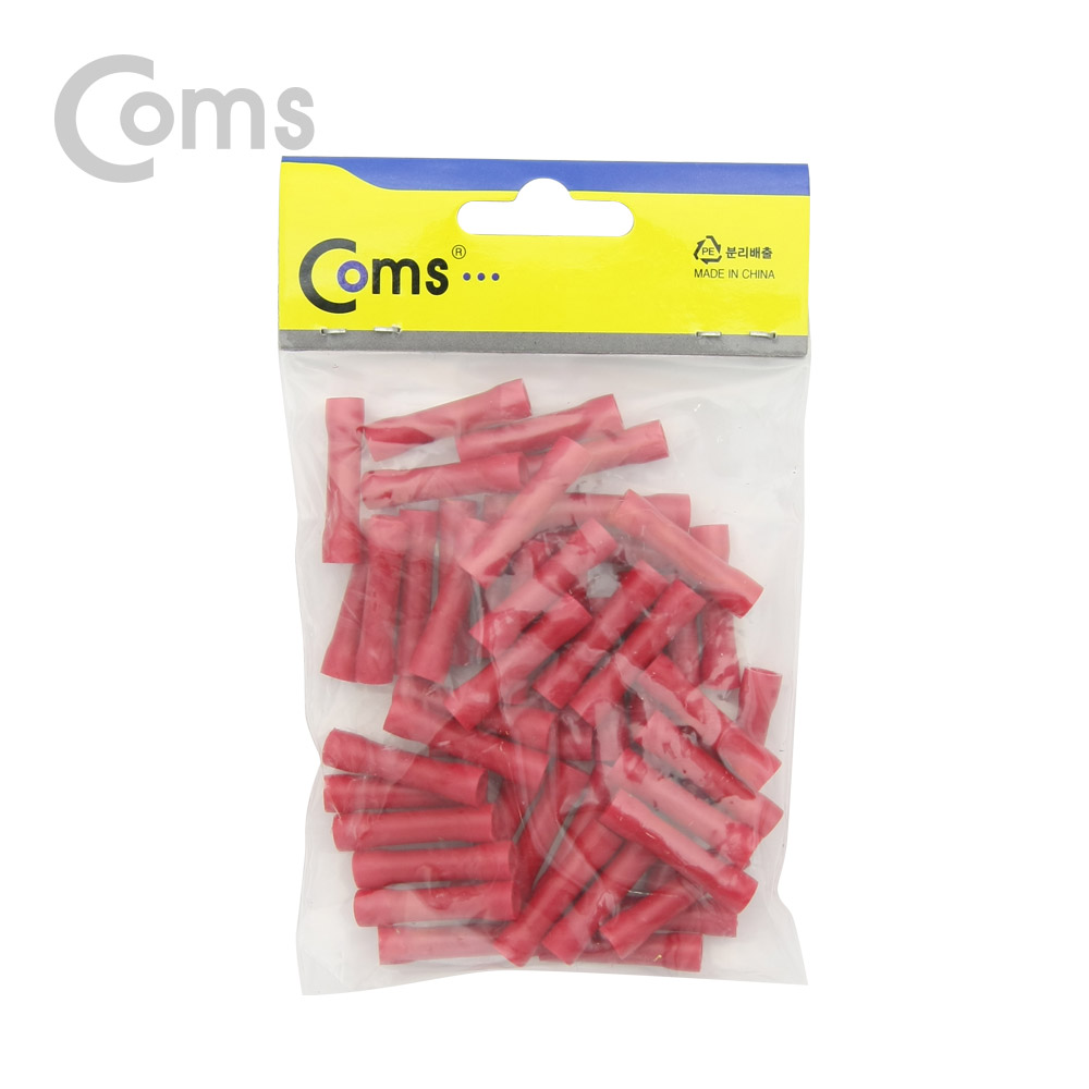 Coms 부트 커넥터(BV1/와이어/터미널) 절연형, 적색, 외경 6mm, 50pcs