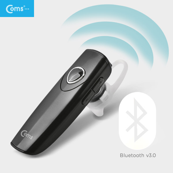 Coms 블루투스 이어셋, 모노/음악청취(모노이어폰 제공), Black