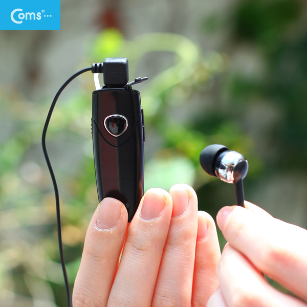 Coms 블루투스 이어셋, 모노/음악청취(모노이어폰 제공), Black