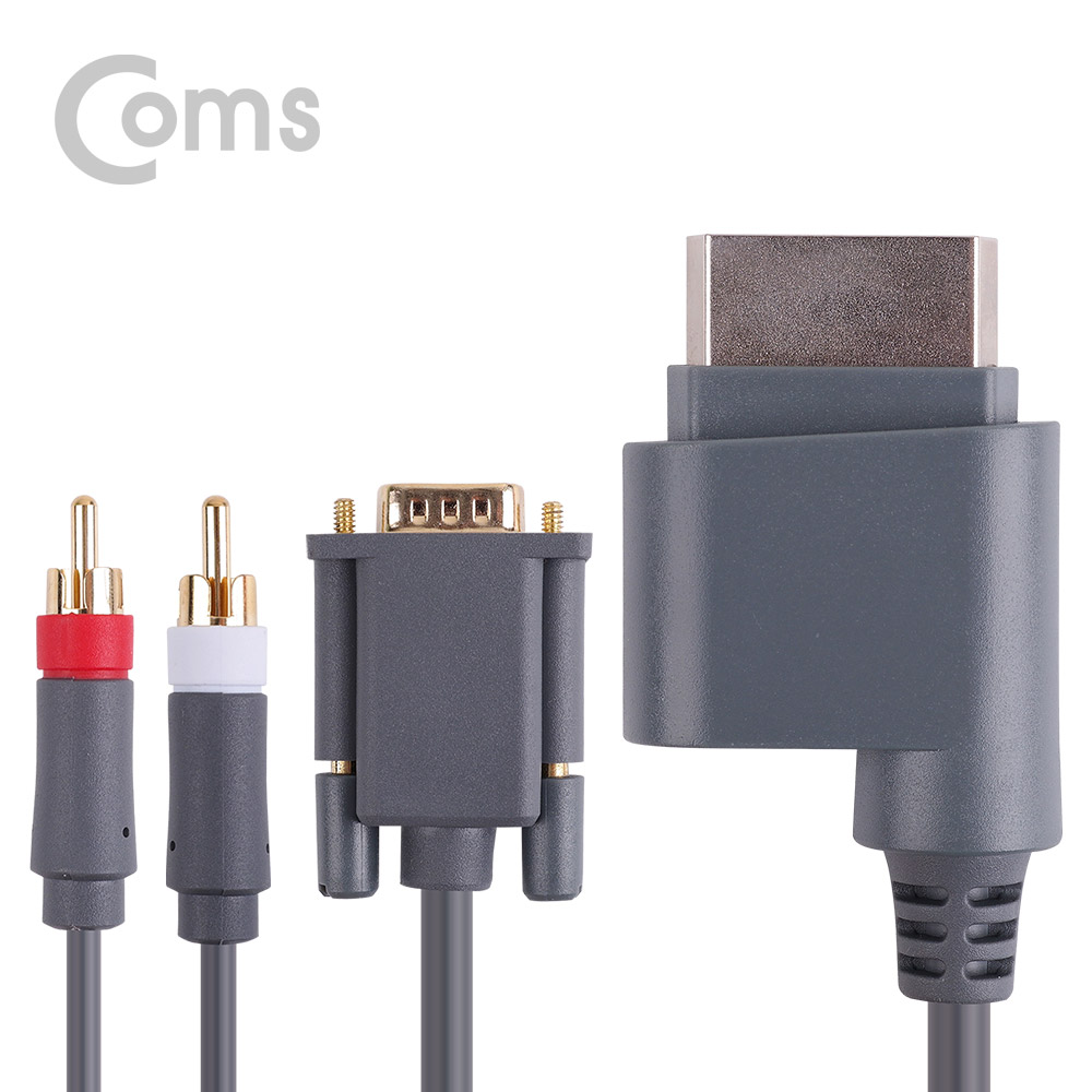 Coms 게임기 AV 케이블, XBox360용 1.8M/ XBox to VGA+2RCA