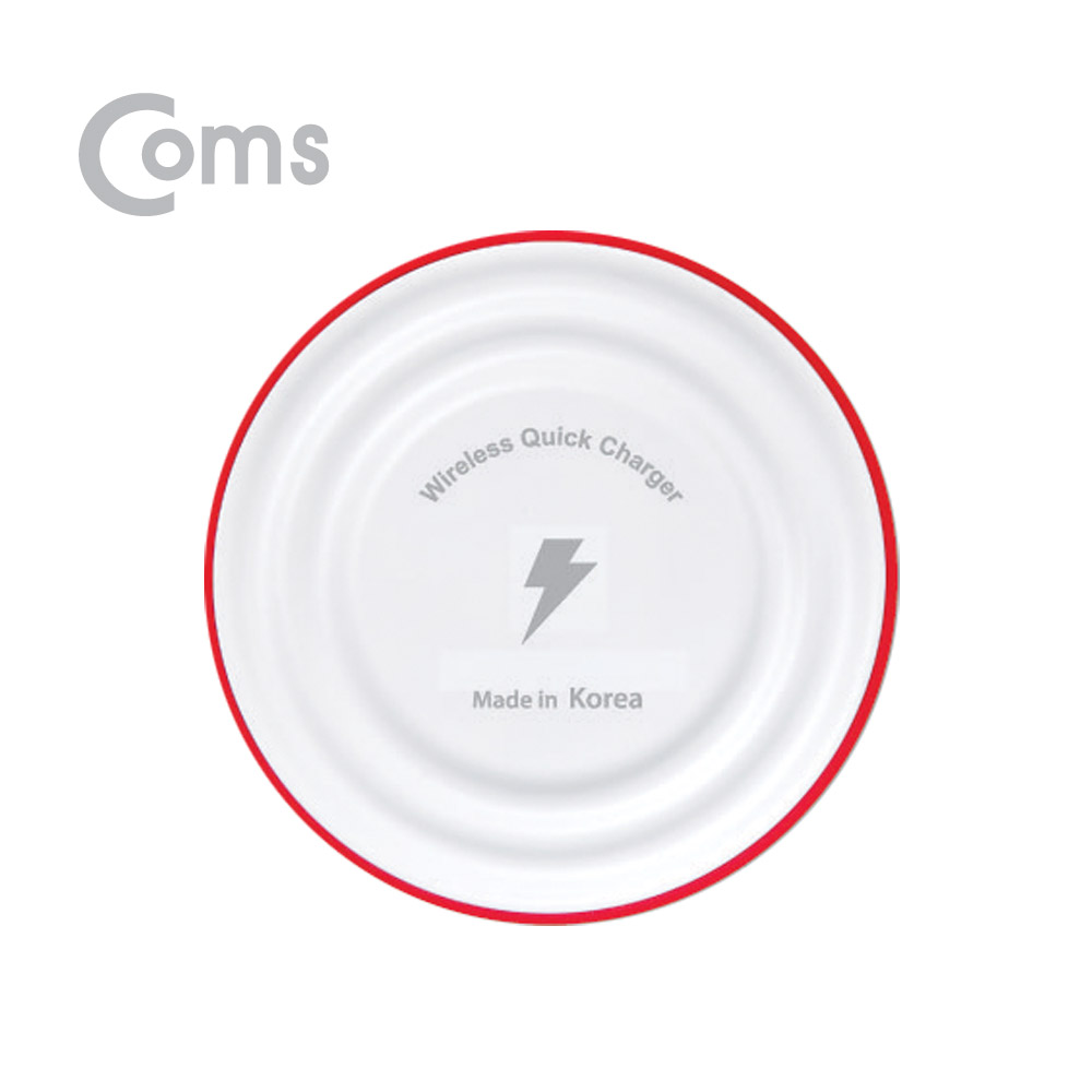 Coms G POWER 고속 무선 충전패드 / Micro5핀 / 9V-1.67A / 5V-2.0A / 화이트