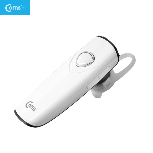 Coms 블루투스 이어셋, 모노/음악청취(모노이어폰 제공), White