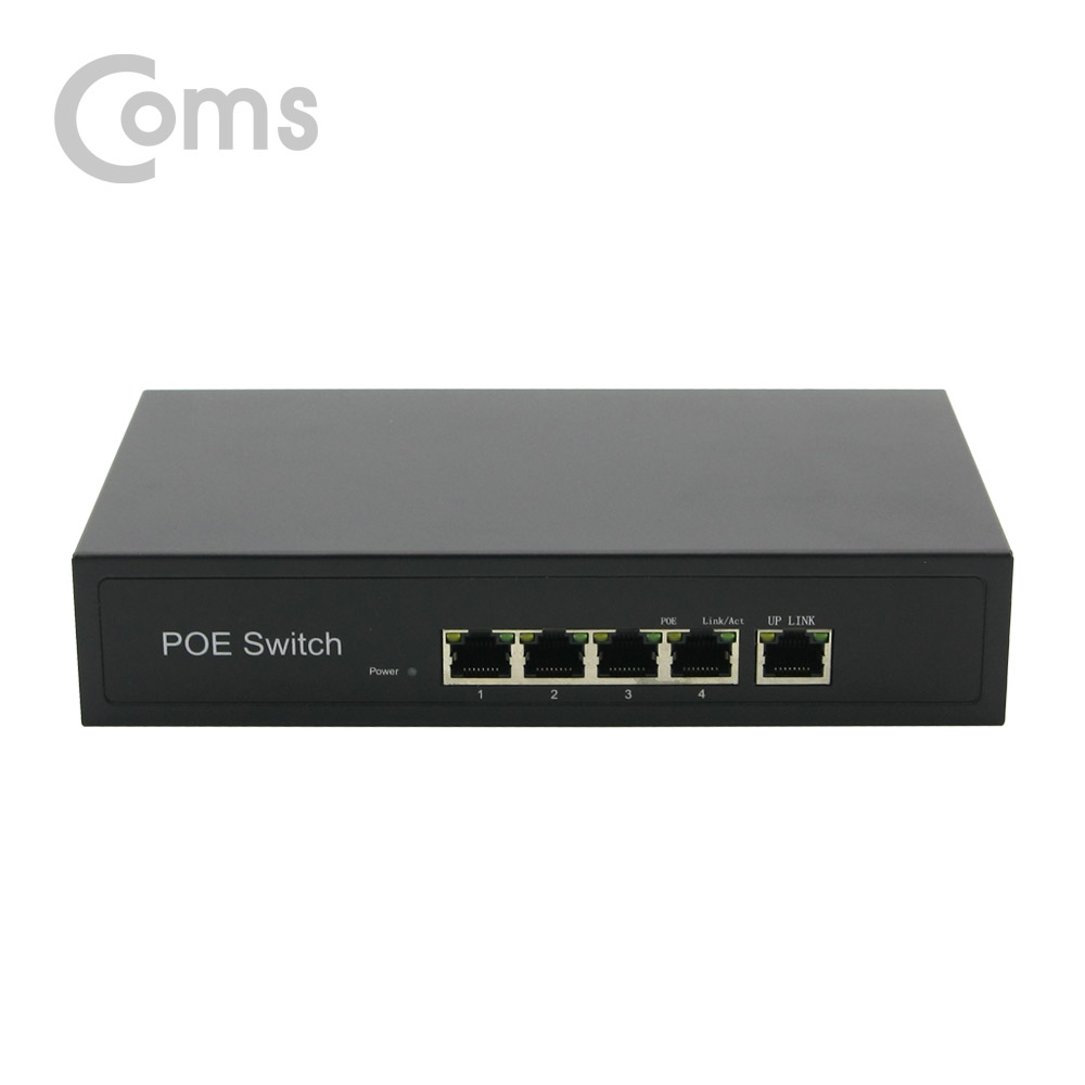 Coms 4포트 POE 스위치 허브 (10/100Mbps, PoE 장비전용)