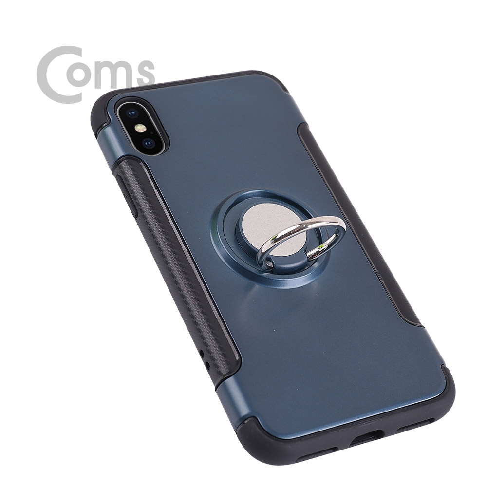 Coms 스마트폰 케이스(핑거링), Blue - iOS폰 X /iP X/ iOS Phone X