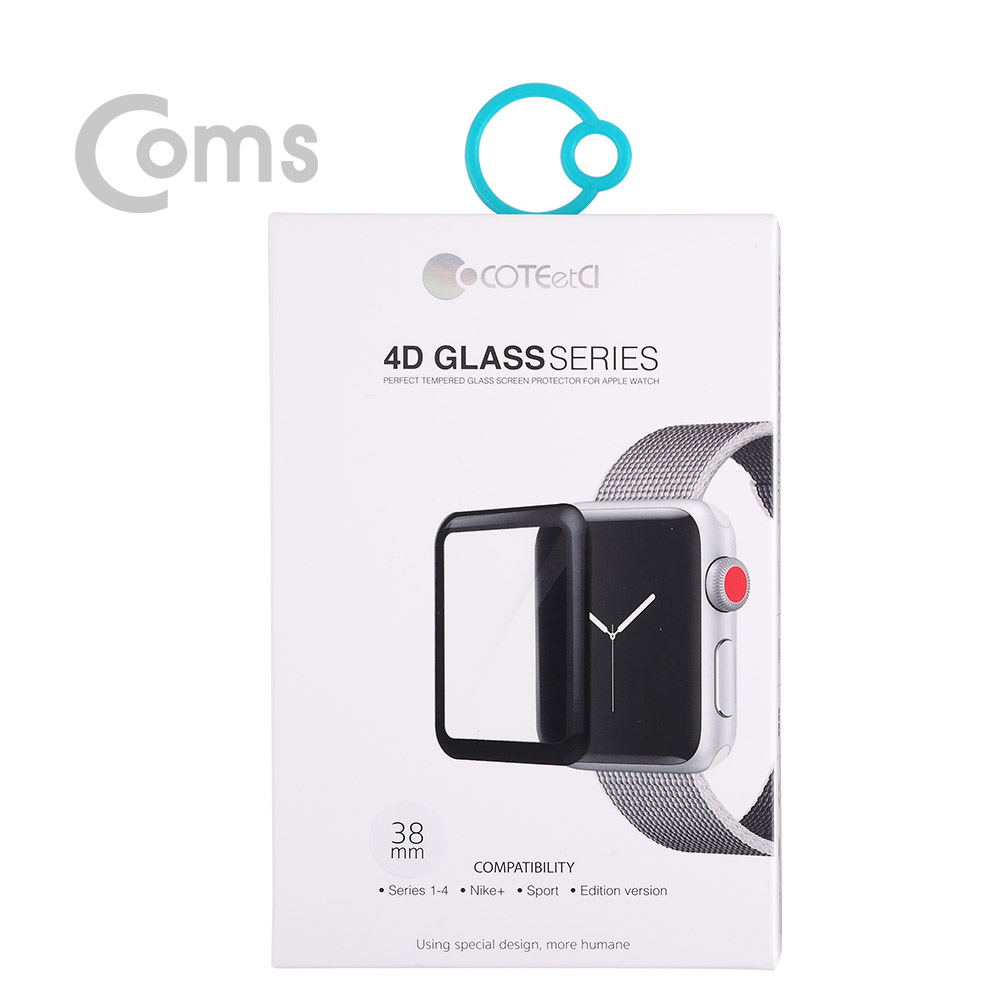 Coms 스마트 워치 보호필름, 38mm / 9H / 풀커버 / 강화유리/ Smart Watch