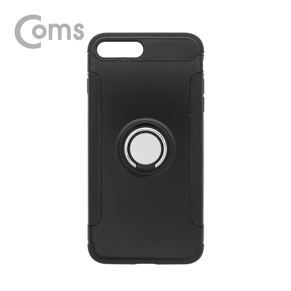 Coms IOS 8Pin (8핀) 스마트폰 8 Plus 핑거링 범퍼케이스, Black