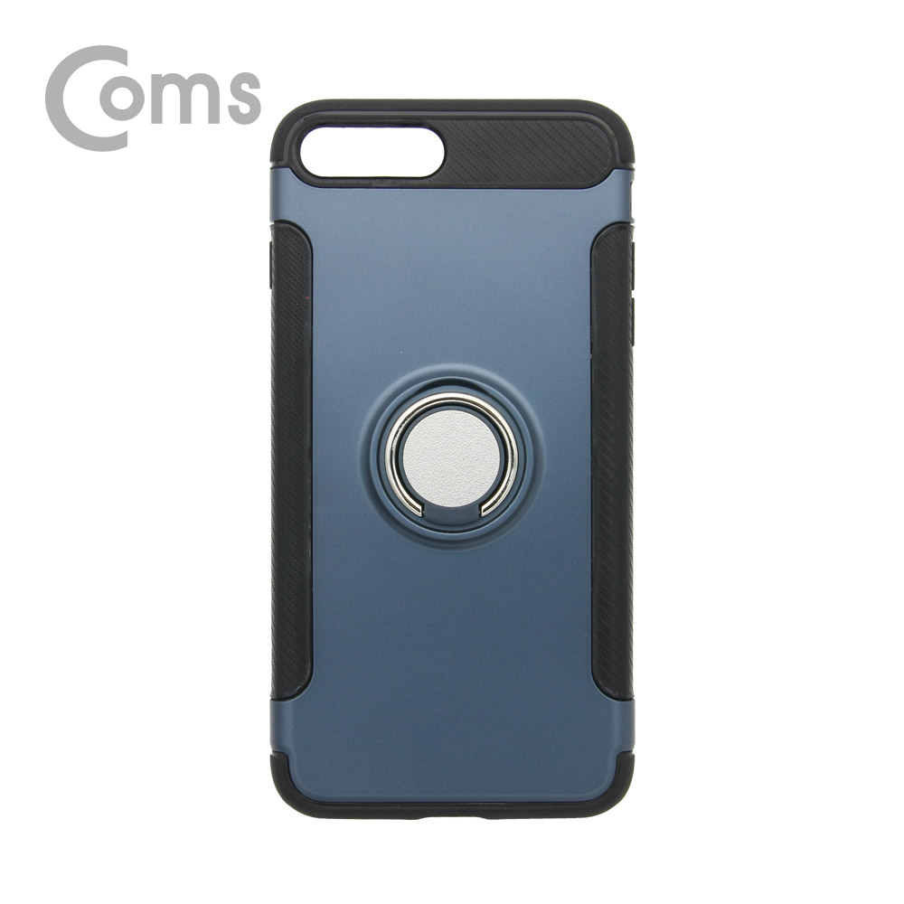 Coms IOS 8Pin (8핀) 스마트폰 8 Plus 핑거링 범퍼케이스, Blue