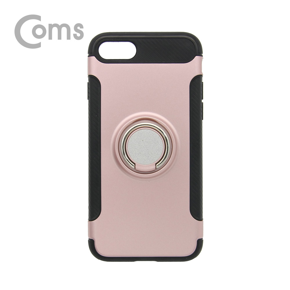 Coms IOS 8Pin (8핀) 스마트폰 8 핑거링 범퍼케이스, Pink