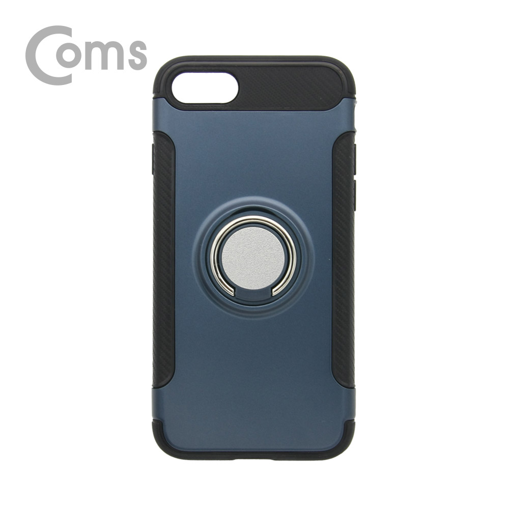 Coms IOS 8Pin (8핀) 스마트폰 8 핑거링 범퍼케이스, Blue