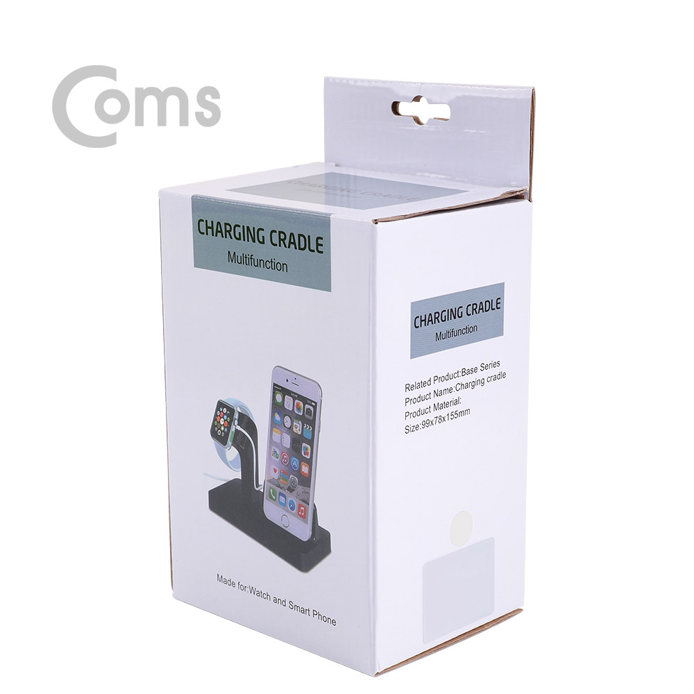 Coms 스마트폰(8핀) 도킹스테이션 / 2 in 1 / White/iOS