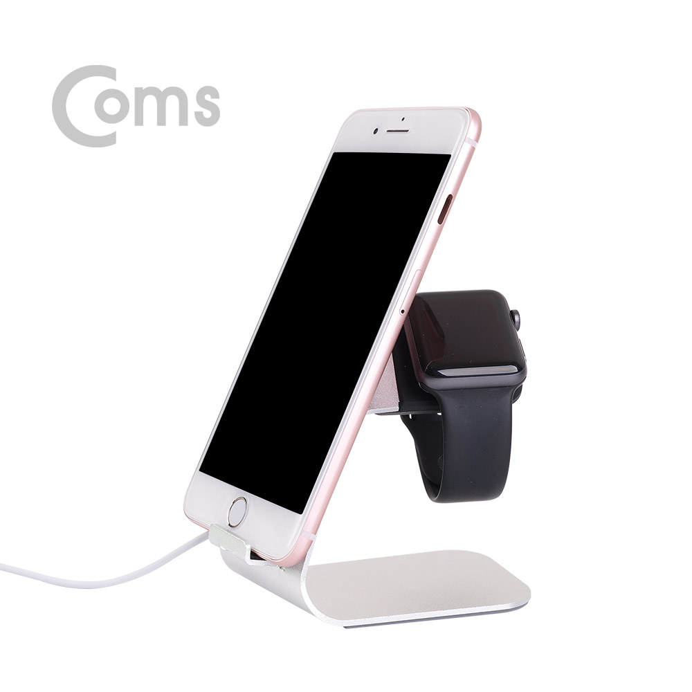 Coms 스마트폰 거치대, 탁상용(2 in 1) - iOS 스마트폰/워치