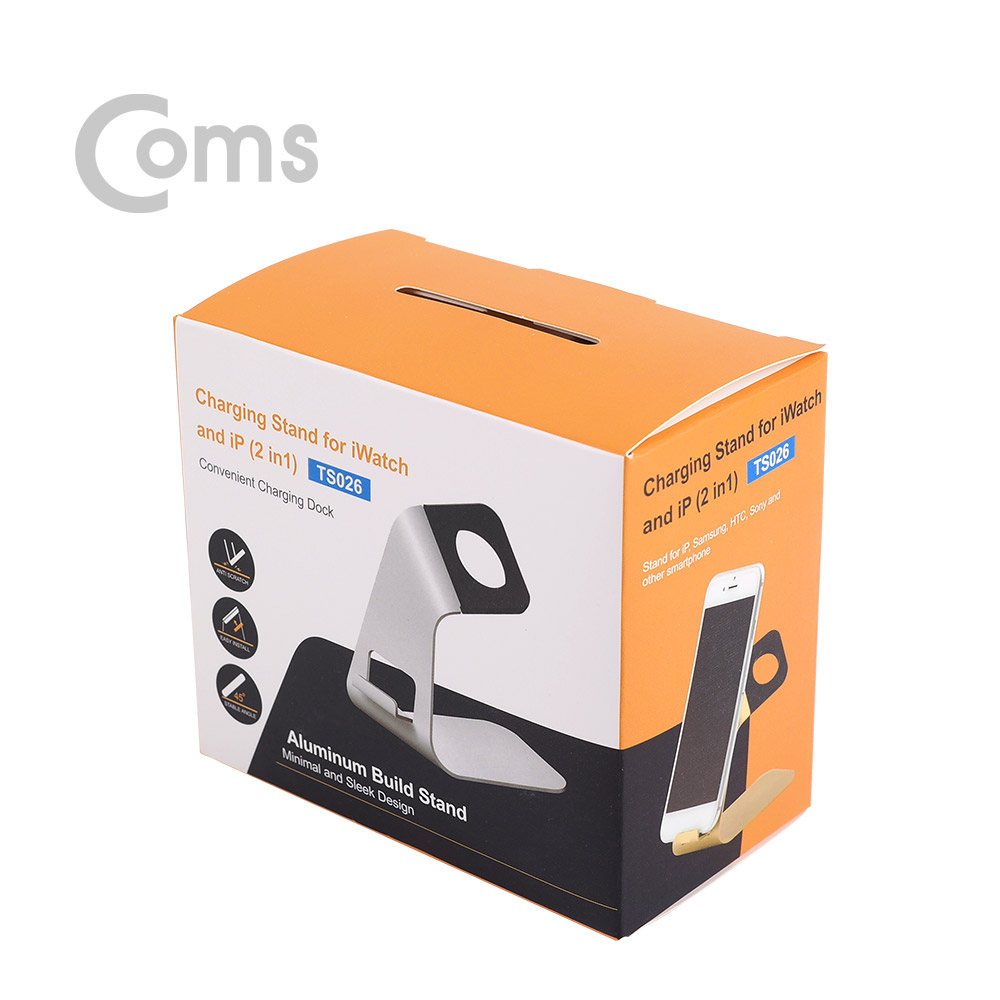 Coms 스마트폰 거치대, 탁상용(2 in 1) - iOS 스마트폰/워치