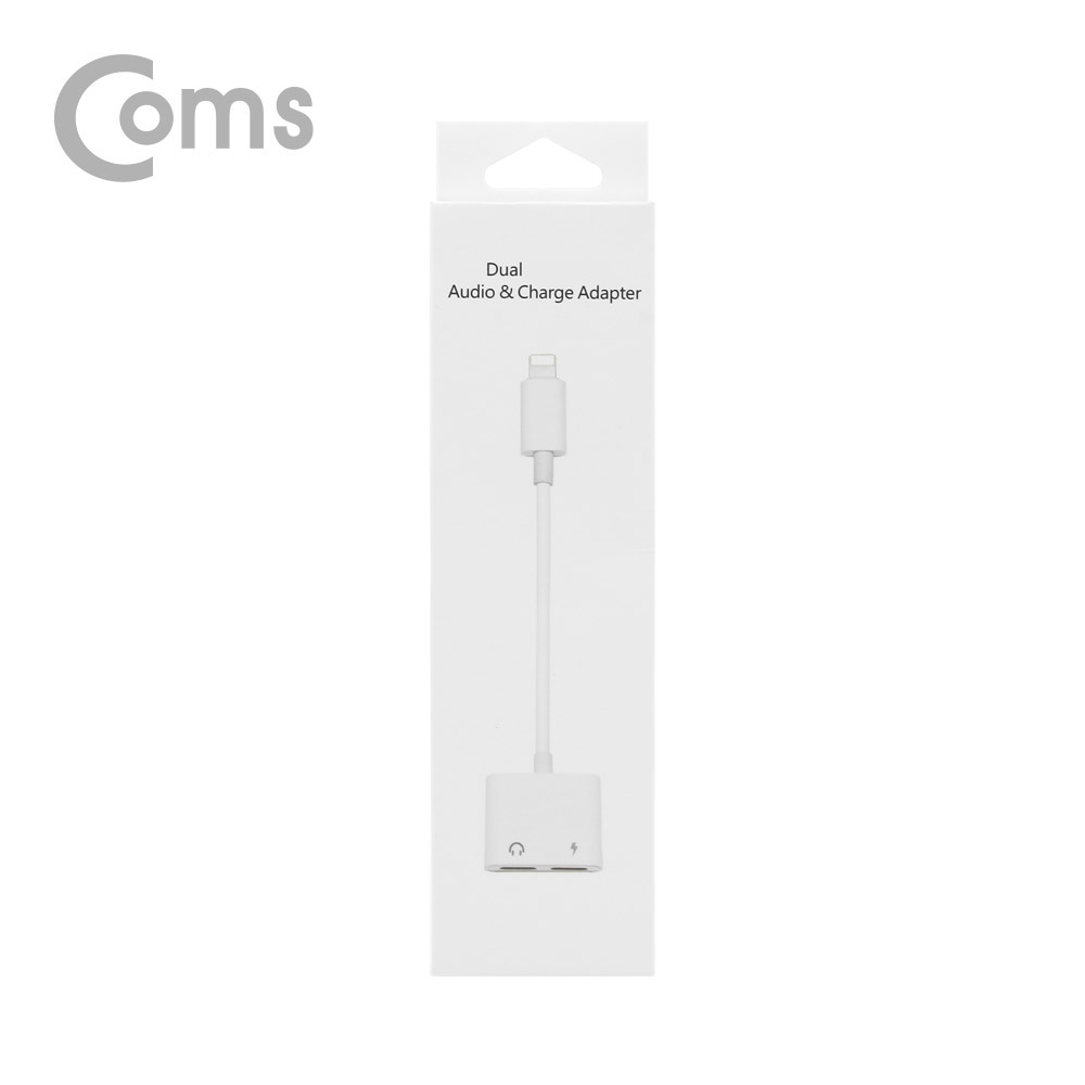 Coms IOS 8핀 (8Pin) 2분배 케이블(8Pin 듀얼젠더/이어폰/충전)
