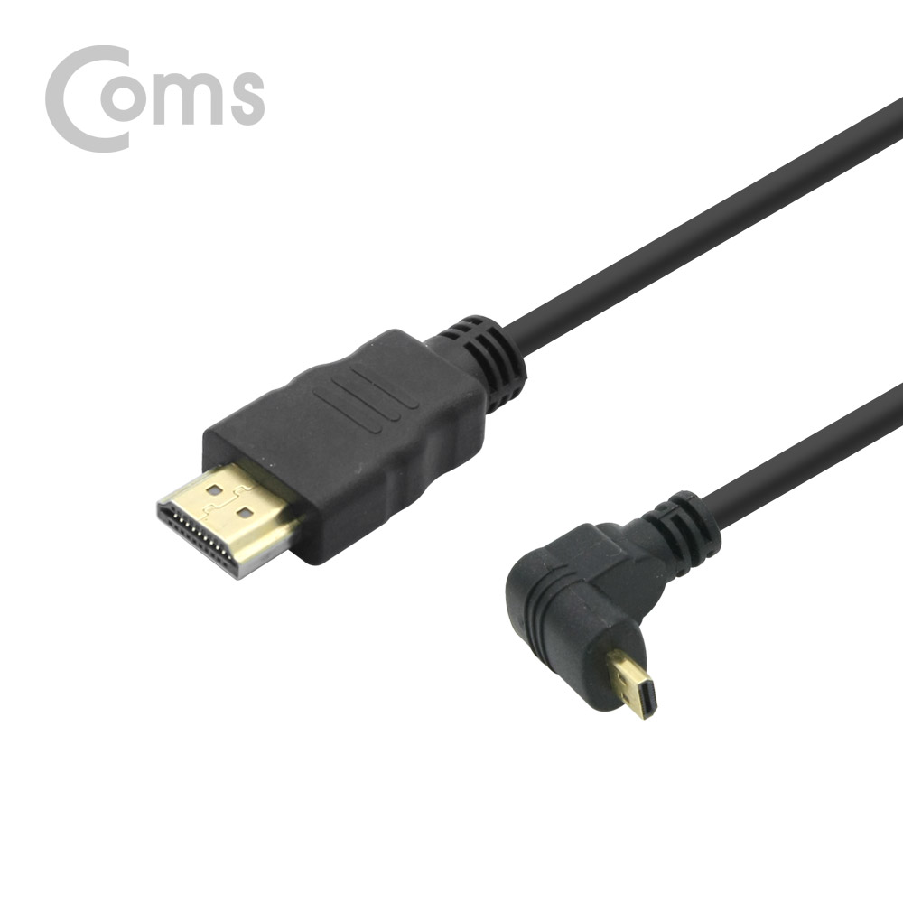 Coms HDMI 젠더(Micro HDMI M/HDMI M), 30cm / 하향 꺾임형(꺽임)