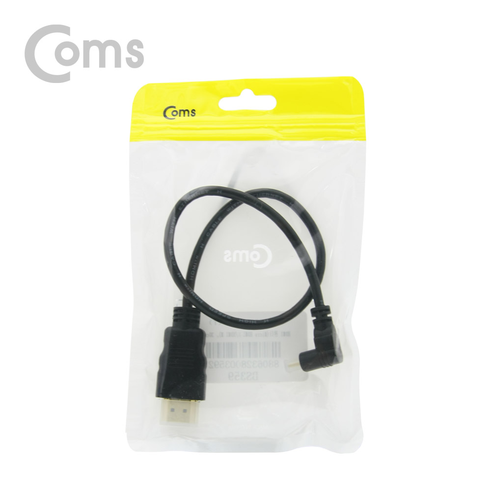 Coms HDMI 젠더(Micro HDMI M/HDMI M), 30cm / 하향 꺾임형(꺽임)