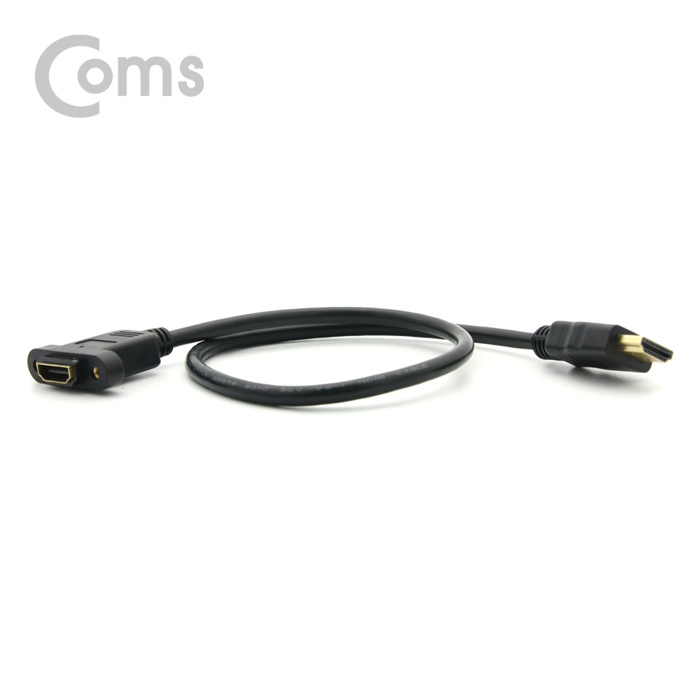 Coms HDMI 연장 젠더(M/F) 50cm, 브라켓 연결용, 포트형