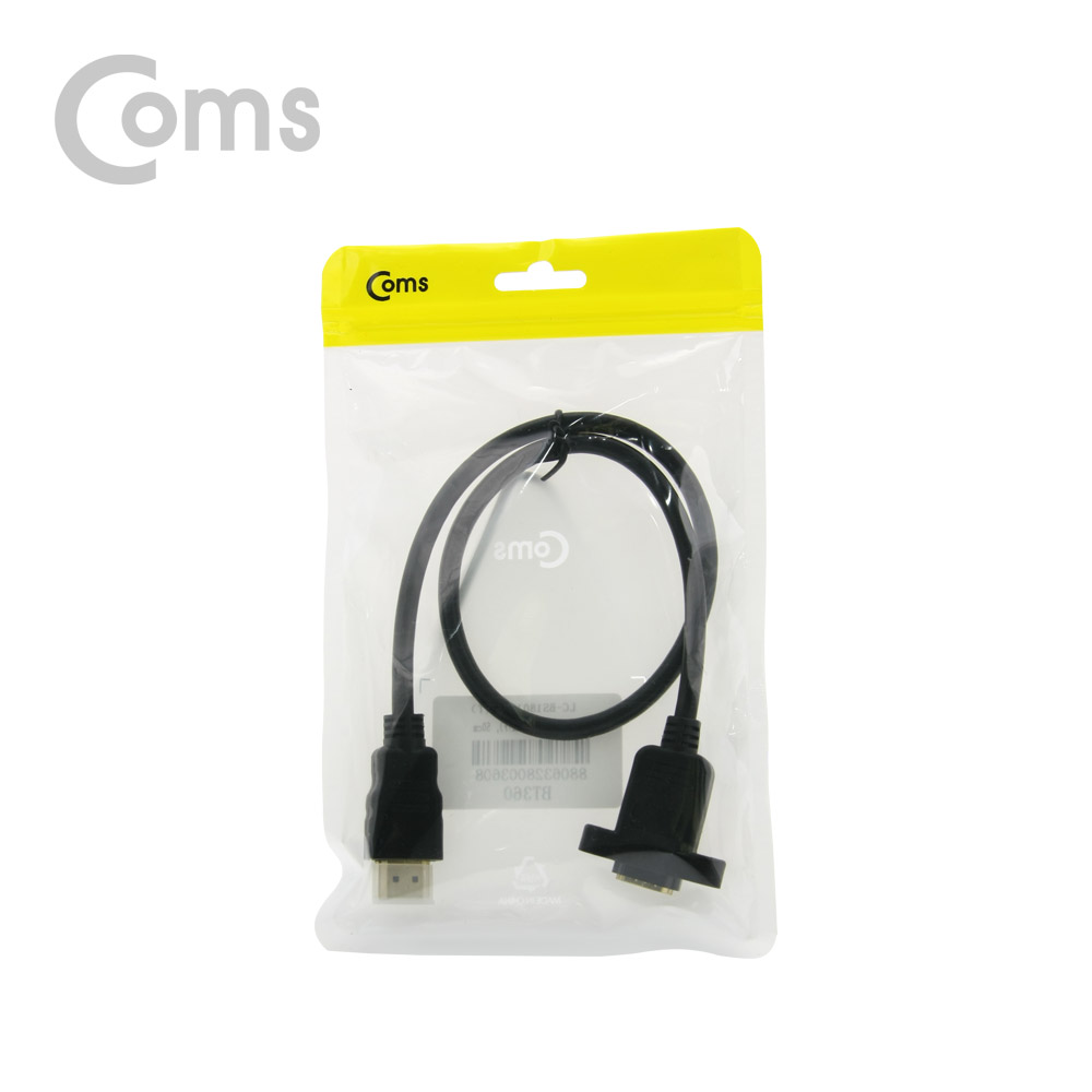 Coms HDMI 연장 젠더(M/F) 50cm, 브라켓 연결용, 포트형