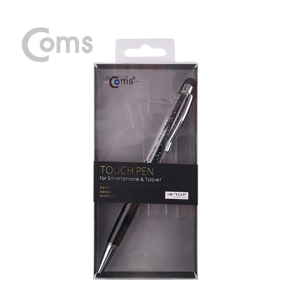 Coms 정전식 스마트폰 터치펜 (구슬/볼펜형) Black