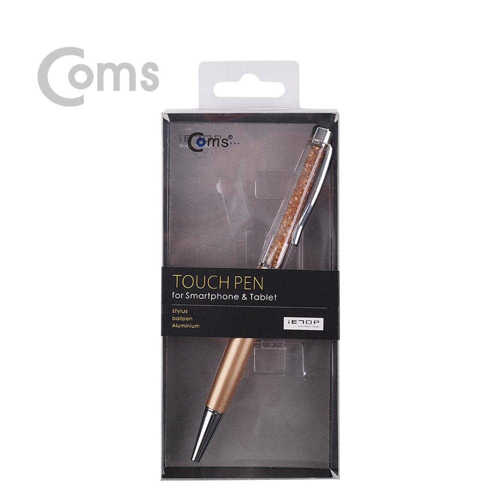 Coms 정전식 스마트폰 터치펜 (구슬/볼펜형) Brown