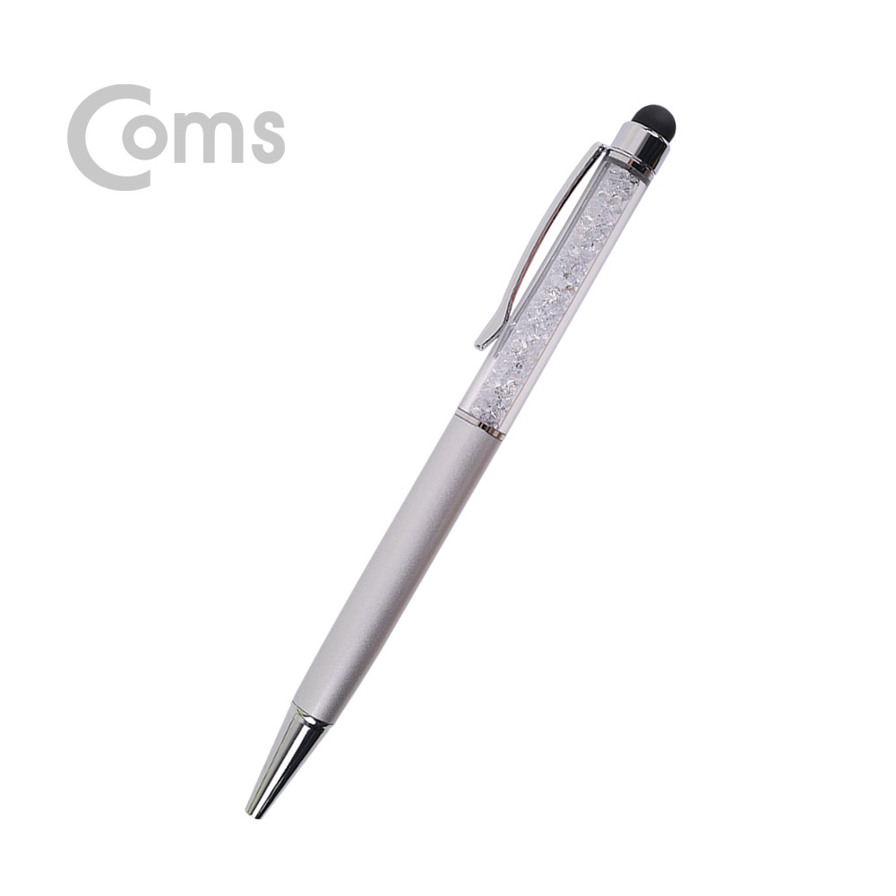 Coms 정전식 스마트폰 터치펜 (구슬/볼펜형) Silver