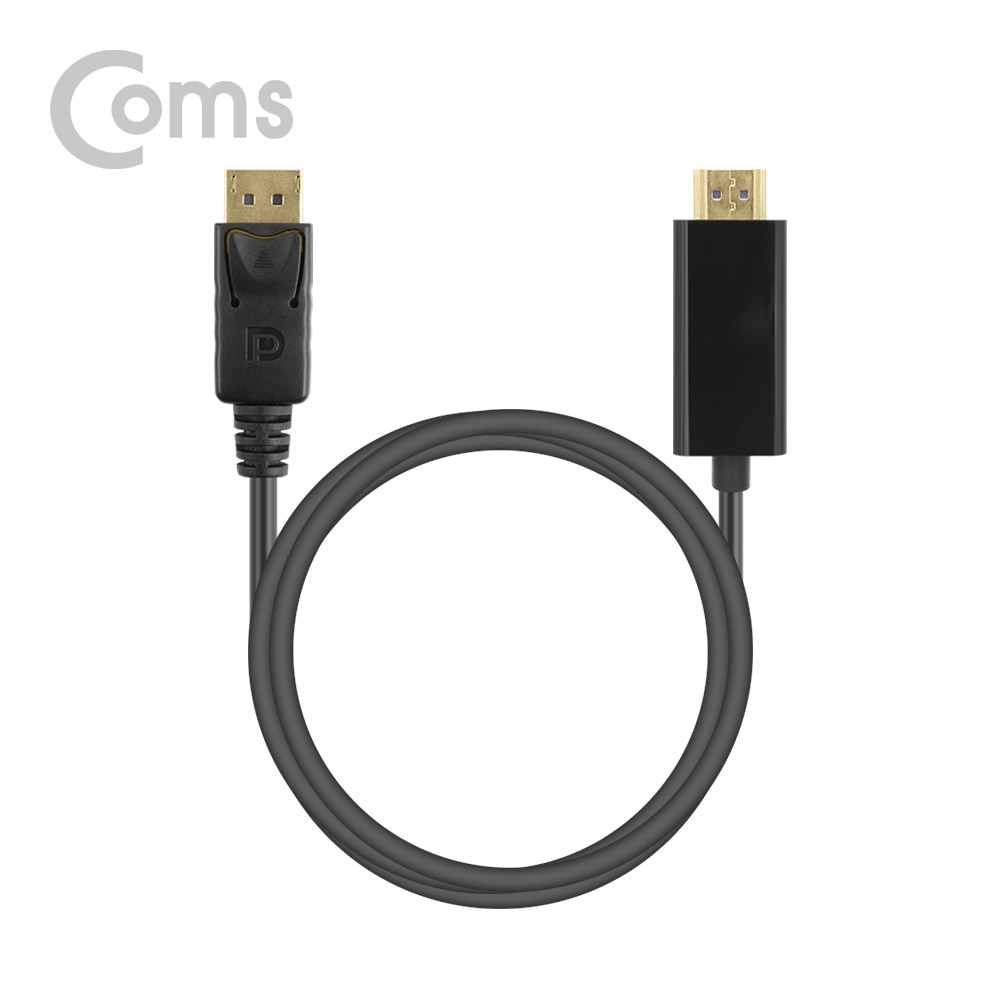 Coms 디스플레이 포트 to HDMI 변환 케이블 1.8M/Display/DP