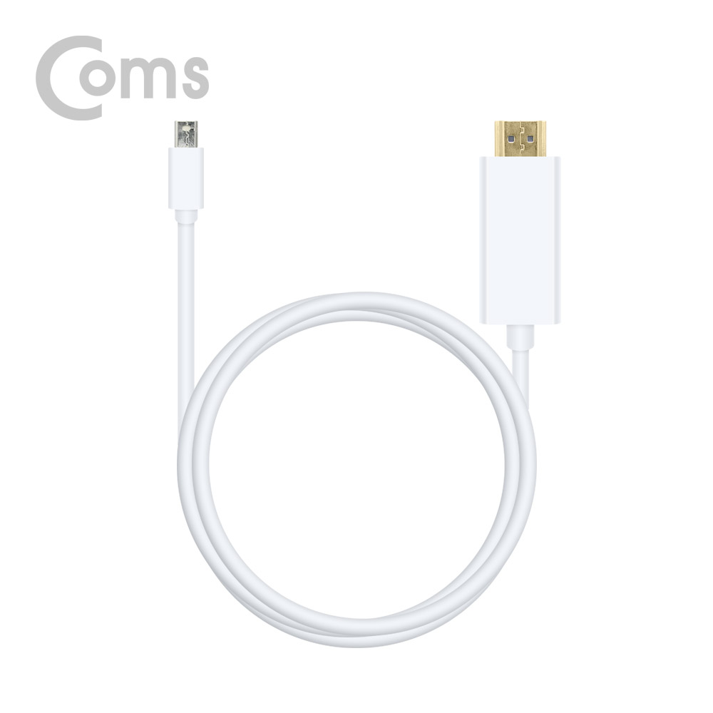 Coms 디스플레이 포트 to HDMI 케이블 2M (Mini DP 1.2/HDMI, 4Kx2K)/DisplayPort