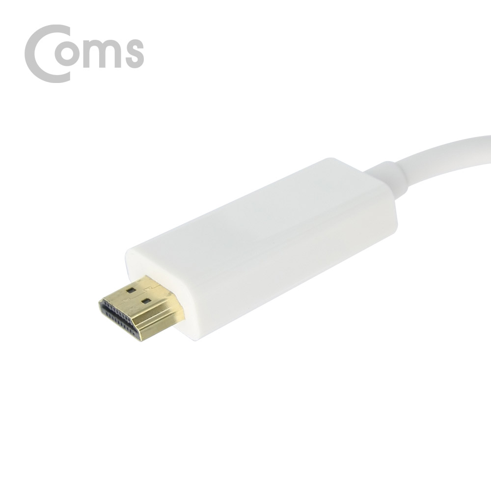 Coms 디스플레이 포트 to HDMI 케이블 2M (Mini DP 1.2/HDMI, 4Kx2K)/DisplayPort