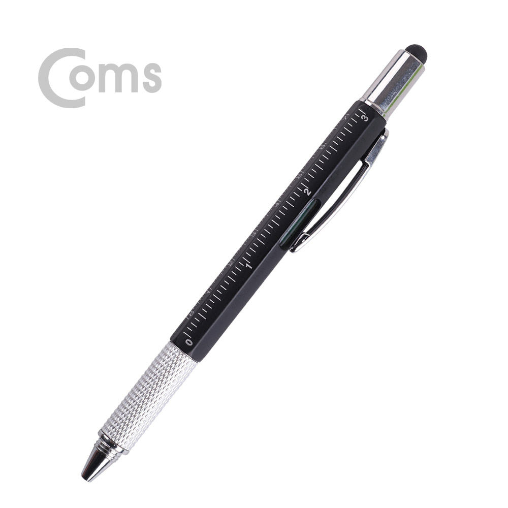 Coms 터치펜 정전식(볼펜포함) 측정자, 일/십자 드라이버, 수평계