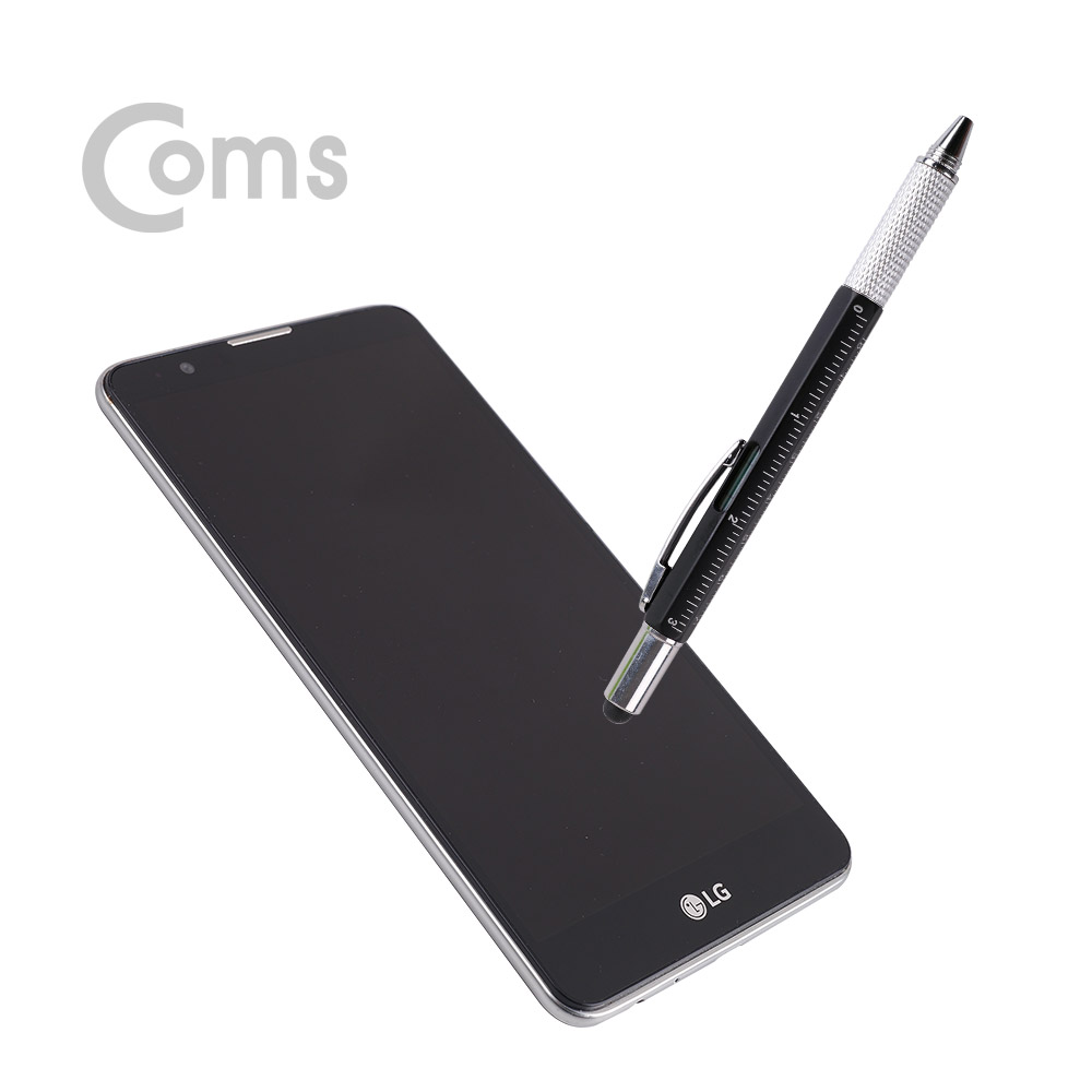 Coms 터치펜 정전식(볼펜포함) 측정자, 일/십자 드라이버, 수평계