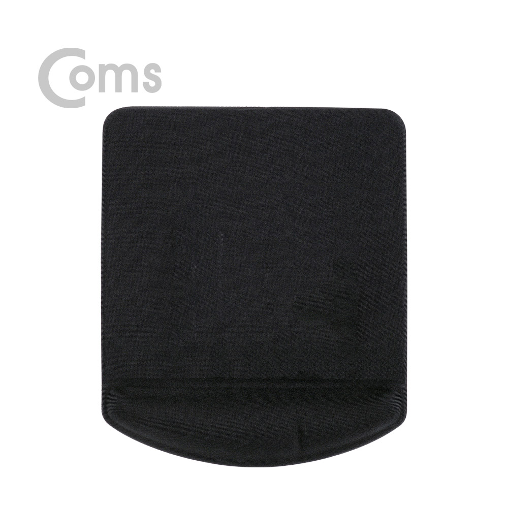 Coms 마우스 패드 (손목보호형) 사각형, 검정