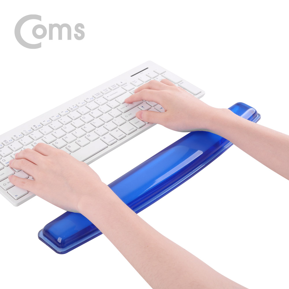 Coms 키보드 손목 보호대 - 젤리 손목 받침대 / 42cm X 6.8cm / 블루