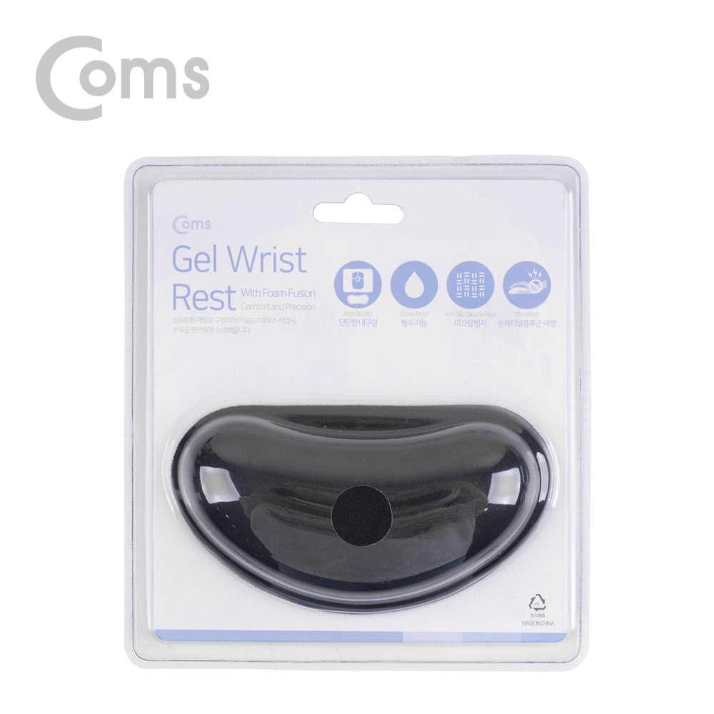 Coms 젤타입 손목 보호대 (패브릭 커버) 검정